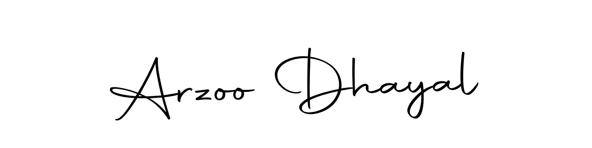 Make a beautiful signature design for name Arzoo Dhayal. Use this online signature maker to create a handwritten signature for free. Arzoo Dhayal signature style 10 images and pictures png