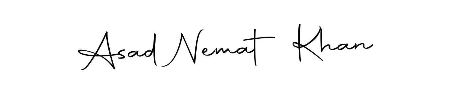 Here are the top 10 professional signature styles for the name Asad Nemat Khan. These are the best autograph styles you can use for your name. Asad Nemat Khan signature style 10 images and pictures png