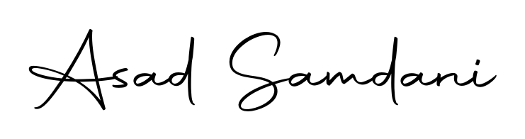 A modern signature idea for name Asad Samdani using Autography-DOLnW font. Clean strokes and elegant curves make it stand out instantly. Asad Samdani signature style 10 images and pictures png