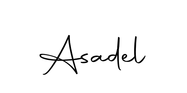 How to make Asadel signature? Autography-DOLnW is a professional autograph style. Create handwritten signature for Asadel name. Asadel signature style 10 images and pictures png