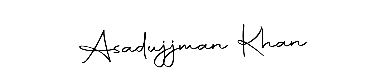 The best way (Autography-DOLnW) to make a short signature is to pick only two or three words in your name. The name Asadujjman Khan include a total of six letters. For converting this name. Asadujjman Khan signature style 10 images and pictures png