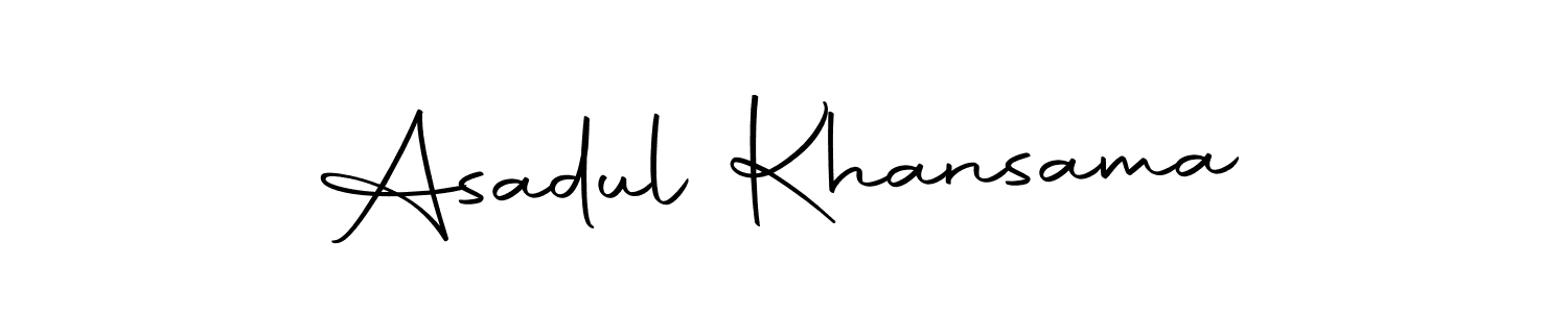 Make a beautiful signature design for name Asadul Khansama. Use this online signature maker to create a handwritten signature for free. Asadul Khansama signature style 10 images and pictures png