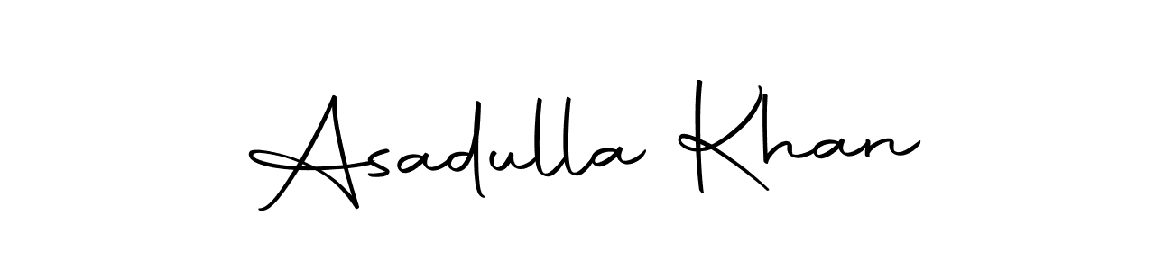 if you are searching for the best signature style for your name Asadulla Khan. so please give up your signature search. here we have designed multiple signature styles  using Autography-DOLnW. Asadulla Khan signature style 10 images and pictures png