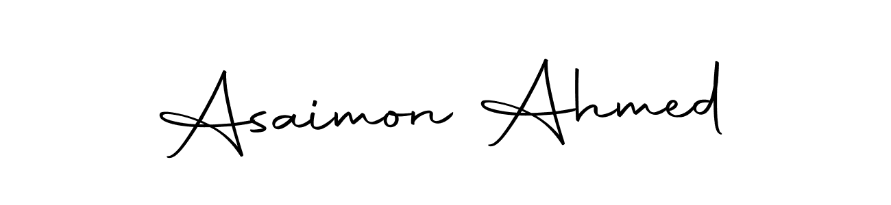 Similarly Autography-DOLnW is the best handwritten signature design. Signature creator online .You can use it as an online autograph creator for name Asaimon Ahmed. Asaimon Ahmed signature style 10 images and pictures png