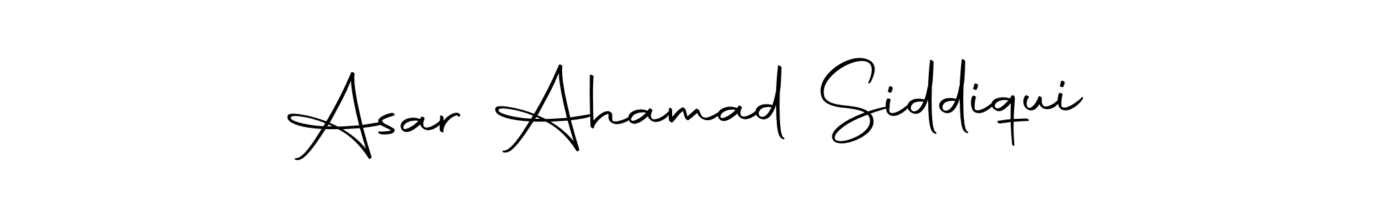 How to make Asar Ahamad Siddiqui name signature. Use Autography-DOLnW style for creating short signs online. This is the latest handwritten sign. Asar Ahamad Siddiqui signature style 10 images and pictures png
