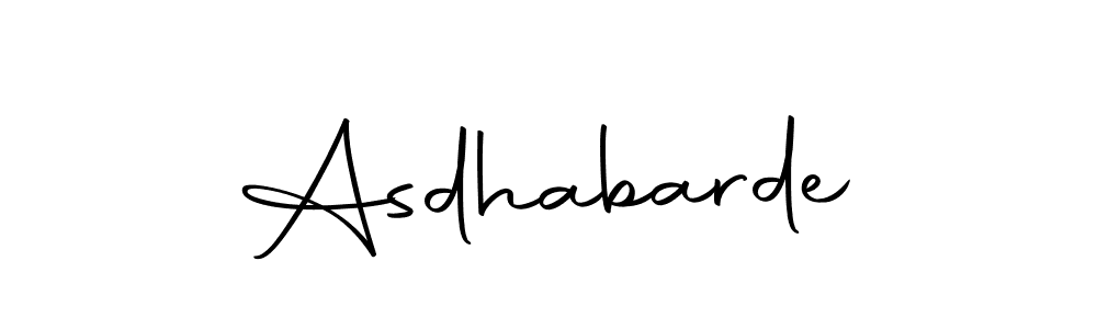 Make a beautiful signature design for name Asdhabarde. With this signature (Autography-DOLnW) style, you can create a handwritten signature for free. Asdhabarde signature style 10 images and pictures png