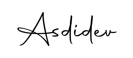 Transform the name Asdidev into a signature masterpiece using Autography-DOLnW font. Ideal for photographers, artists, and creators looking for watermarks. Asdidev signature style 10 images and pictures png
