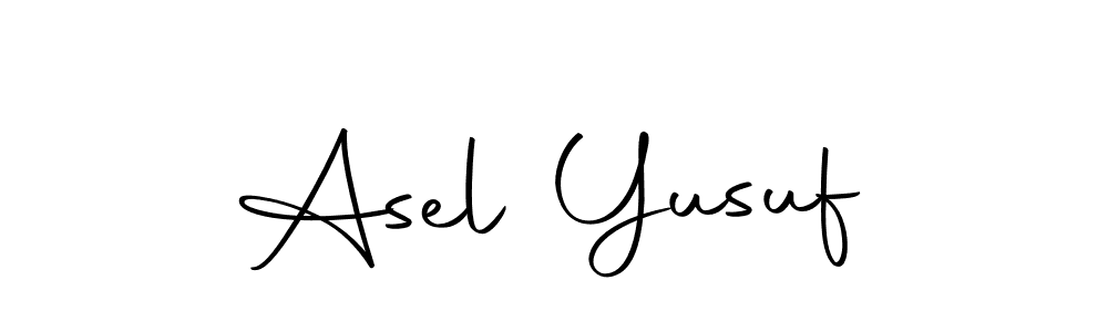 Design your own signature with our free online signature maker. With this signature software, you can create a handwritten (Autography-DOLnW) signature for name Asel Yusuf. Asel Yusuf signature style 10 images and pictures png