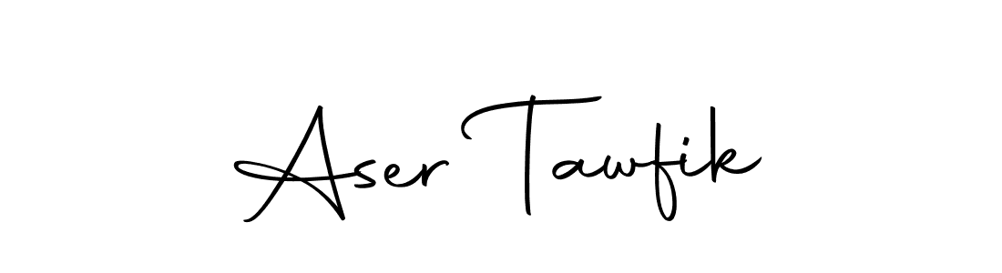 Make a beautiful signature design for name Aser Tawfik. With this signature (Autography-DOLnW) style, you can create a handwritten signature for free. Aser Tawfik signature style 10 images and pictures png