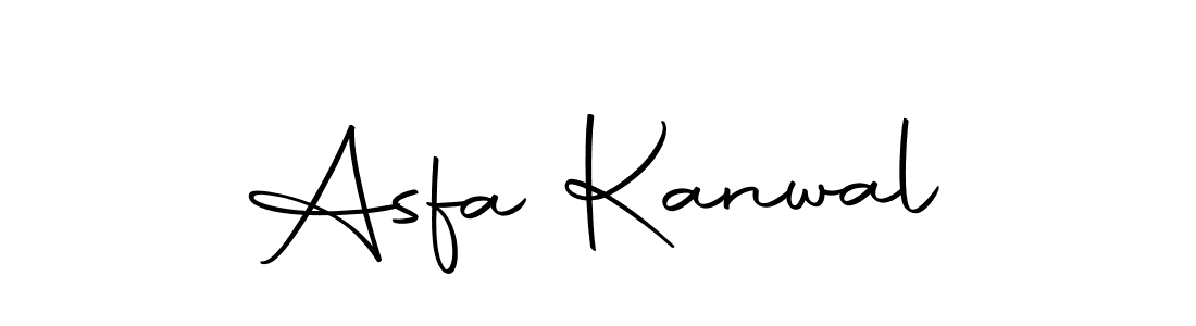 How to make Asfa Kanwal name signature. Use Autography-DOLnW style for creating short signs online. This is the latest handwritten sign. Asfa Kanwal signature style 10 images and pictures png