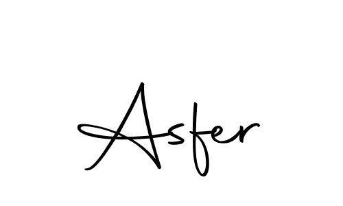 You should practise on your own different ways (Autography-DOLnW) to write your name (Asfer) in signature. don't let someone else do it for you. Asfer signature style 10 images and pictures png