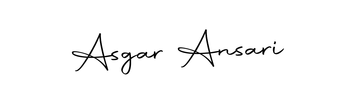 How to make Asgar Ansari name signature. Use Autography-DOLnW style for creating short signs online. This is the latest handwritten sign. Asgar Ansari signature style 10 images and pictures png