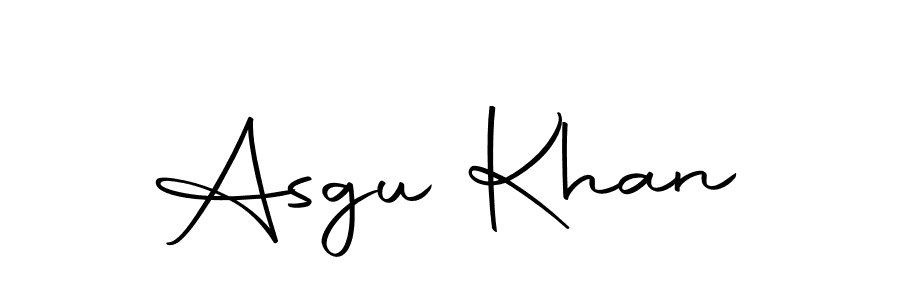 Create a beautiful signature design for name Asgu Khan. With this signature (Autography-DOLnW) fonts, you can make a handwritten signature for free. Asgu Khan signature style 10 images and pictures png