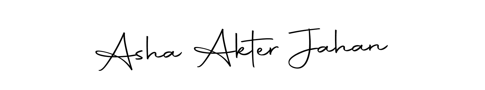 Create a beautiful signature design for name Asha Akter Jahan. With this signature (Autography-DOLnW) fonts, you can make a handwritten signature for free. Asha Akter Jahan signature style 10 images and pictures png