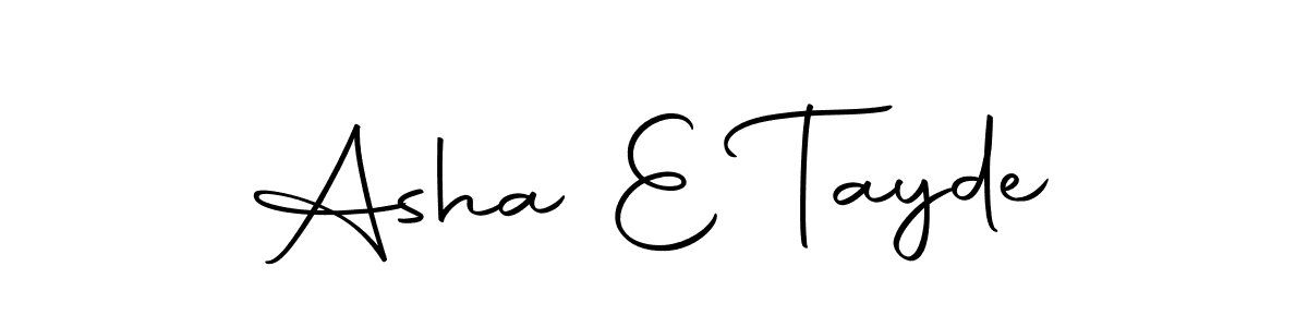 Make a beautiful signature design for name Asha E Tayde. With this signature (Autography-DOLnW) style, you can create a handwritten signature for free. Asha E Tayde signature style 10 images and pictures png