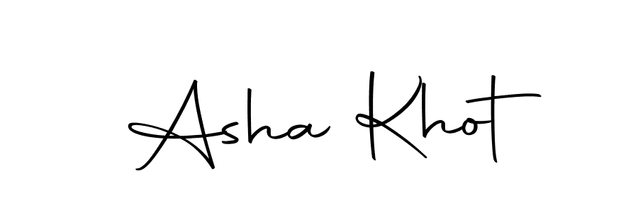 Design your own signature with our free online signature maker. With this signature software, you can create a handwritten (Autography-DOLnW) signature for name Asha Khot. Asha Khot signature style 10 images and pictures png