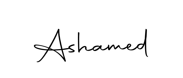 Design your own signature with our free online signature maker. With this signature software, you can create a handwritten (Autography-DOLnW) signature for name Ashamed. Ashamed signature style 10 images and pictures png