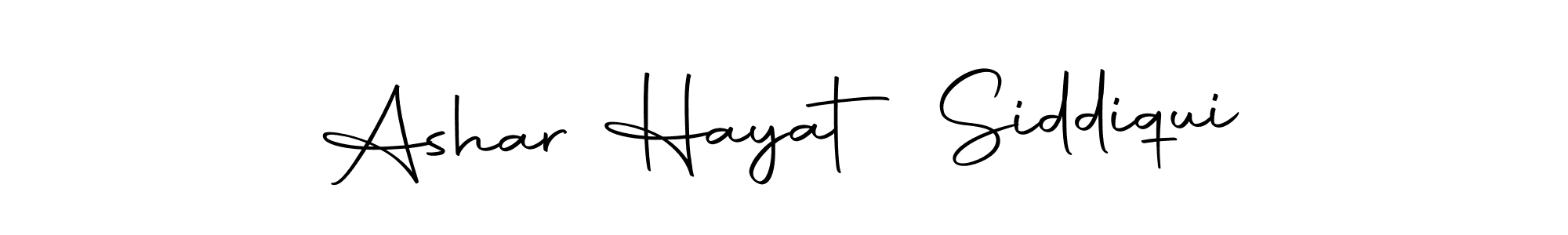 Design your own signature with our free online signature maker. With this signature software, you can create a handwritten (Autography-DOLnW) signature for name Ashar Hayat Siddiqui. Ashar Hayat Siddiqui signature style 10 images and pictures png