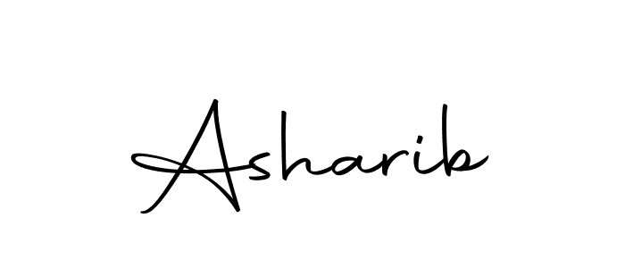 Use a signature maker to create a handwritten signature online. With this signature software, you can design (Autography-DOLnW) your own signature for name Asharib. Asharib signature style 10 images and pictures png