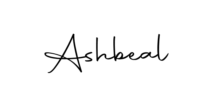 Design your own signature with our free online signature maker. With this signature software, you can create a handwritten (Autography-DOLnW) signature for name Ashbeal. Ashbeal signature style 10 images and pictures png