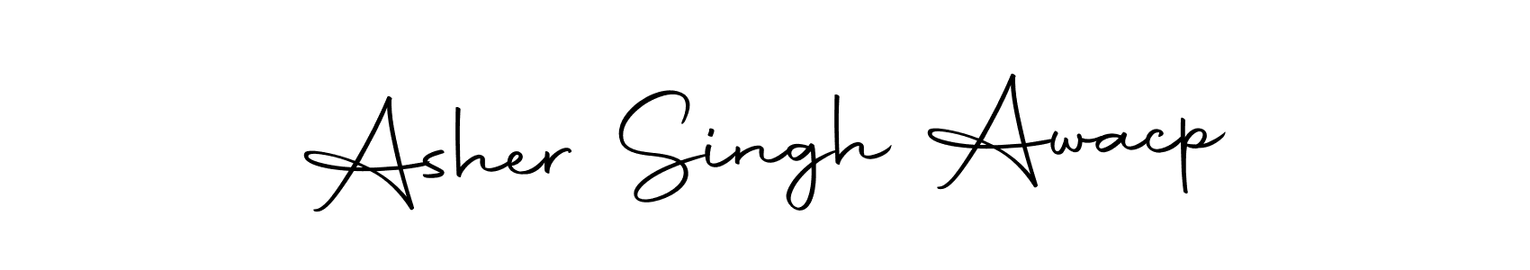 Similarly Autography-DOLnW is the best handwritten signature design. Signature creator online .You can use it as an online autograph creator for name Asher Singh Awacp. Asher Singh Awacp signature style 10 images and pictures png
