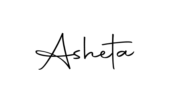 Use a signature maker to create a handwritten signature online. With this signature software, you can design (Autography-DOLnW) your own signature for name Asheta. Asheta signature style 10 images and pictures png