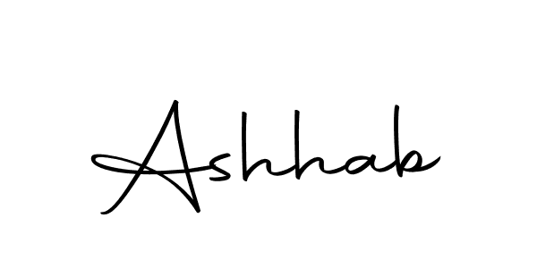 Create a beautiful signature design for name Ashhab. With this signature (Autography-DOLnW) fonts, you can make a handwritten signature for free. Ashhab signature style 10 images and pictures png