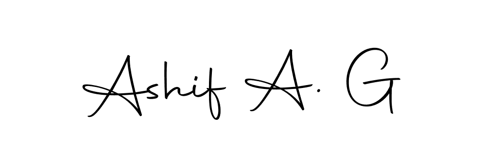 You should practise on your own different ways (Autography-DOLnW) to write your name (Ashif A. G) in signature. don't let someone else do it for you. Ashif A. G signature style 10 images and pictures png
