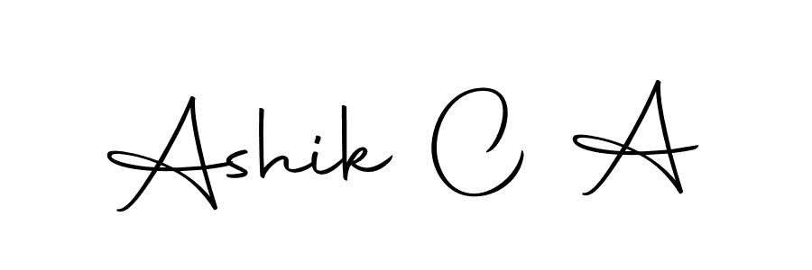 if you are searching for the best signature style for your name Ashik C A. so please give up your signature search. here we have designed multiple signature styles  using Autography-DOLnW. Ashik C A signature style 10 images and pictures png