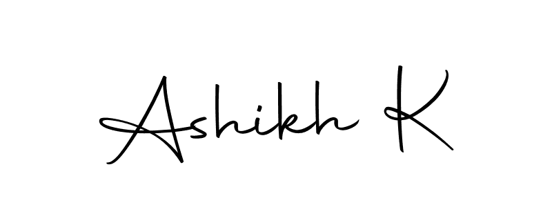 Ashikh K stylish signature style. Best Handwritten Sign (Autography-DOLnW) for my name. Handwritten Signature Collection Ideas for my name Ashikh K. Ashikh K signature style 10 images and pictures png