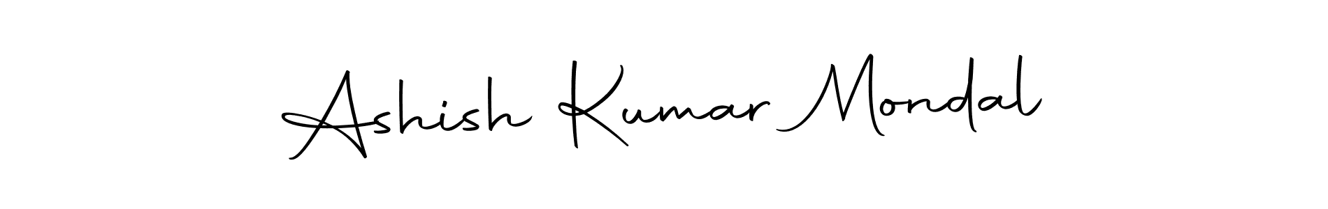 How to make Ashish Kumar Mondal name signature. Use Autography-DOLnW style for creating short signs online. This is the latest handwritten sign. Ashish Kumar Mondal signature style 10 images and pictures png