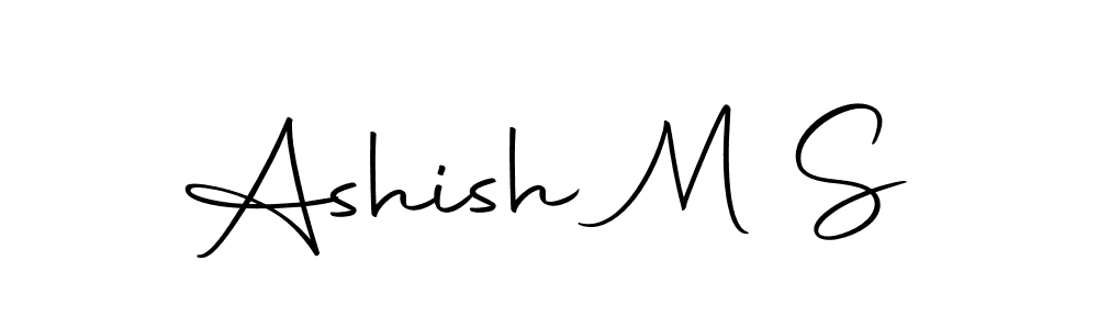 Design your own signature with our free online signature maker. With this signature software, you can create a handwritten (Autography-DOLnW) signature for name Ashish M S. Ashish M S signature style 10 images and pictures png