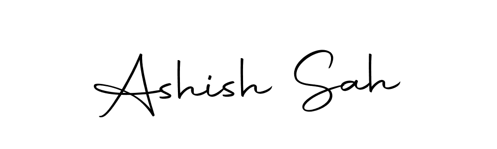 Use a signature maker to create a handwritten signature online. With this signature software, you can design (Autography-DOLnW) your own signature for name Ashish Sah. Ashish Sah signature style 10 images and pictures png