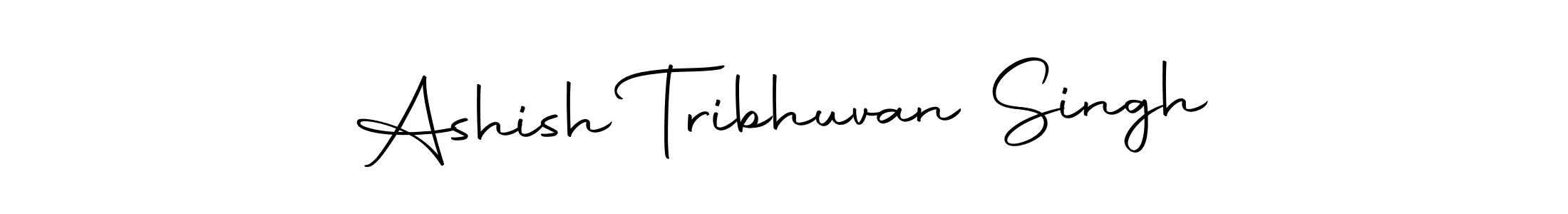 Create a beautiful signature design for name Ashish Tribhuvan Singh. With this signature (Autography-DOLnW) fonts, you can make a handwritten signature for free. Ashish Tribhuvan Singh signature style 10 images and pictures png