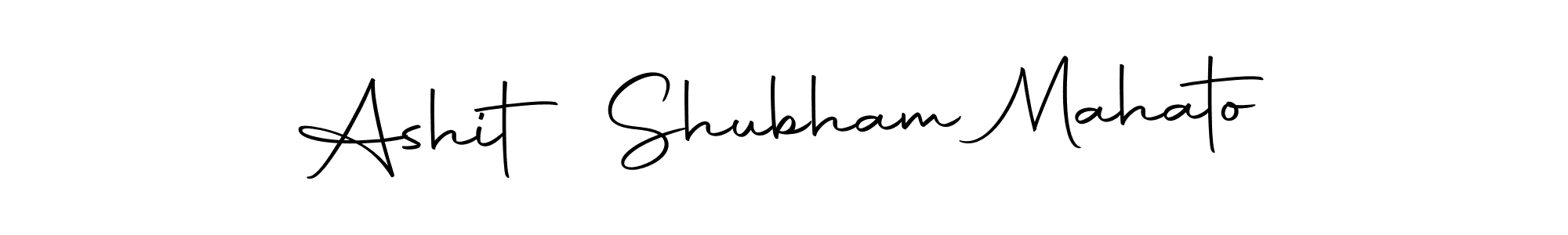 How to make Ashit Shubham Mahato name signature. Use Autography-DOLnW style for creating short signs online. This is the latest handwritten sign. Ashit Shubham Mahato signature style 10 images and pictures png