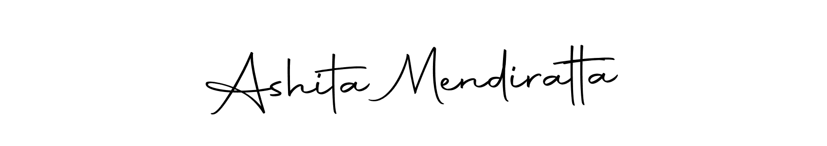 Make a beautiful signature design for name Ashita Mendiratta. With this signature (Autography-DOLnW) style, you can create a handwritten signature for free. Ashita Mendiratta signature style 10 images and pictures png