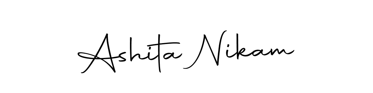 Similarly Autography-DOLnW is the best handwritten signature design. Signature creator online .You can use it as an online autograph creator for name Ashita Nikam. Ashita Nikam signature style 10 images and pictures png