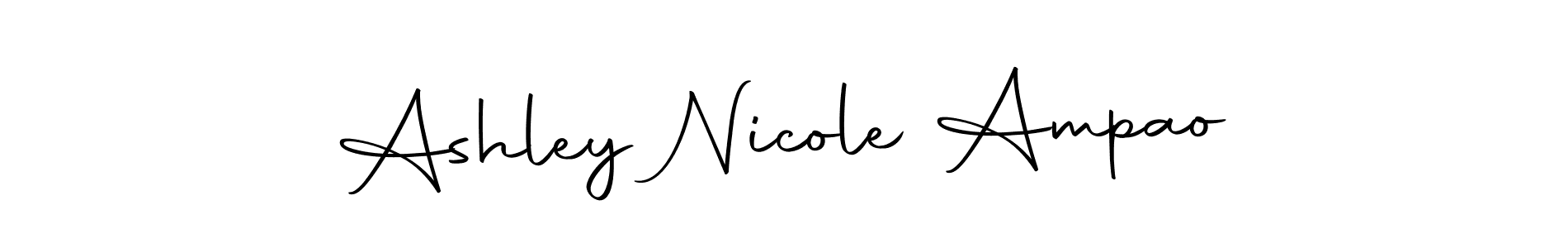 How to make Ashley Nicole Ampao name signature. Use Autography-DOLnW style for creating short signs online. This is the latest handwritten sign. Ashley Nicole Ampao signature style 10 images and pictures png