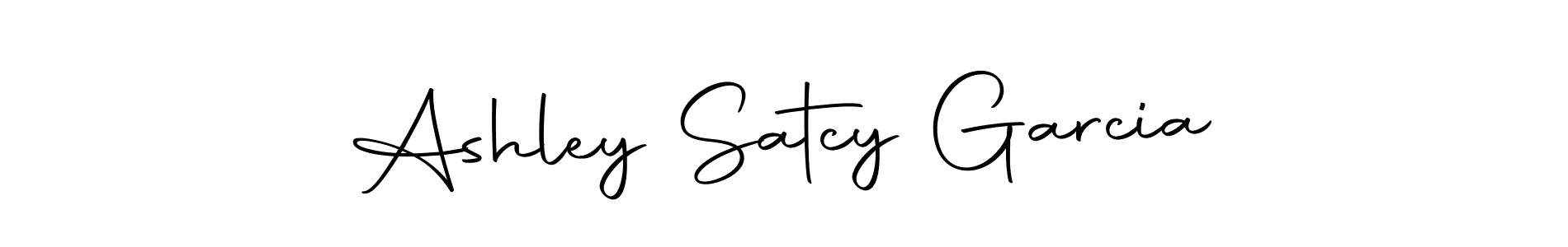 How to make Ashley Satcy Garcia name signature. Use Autography-DOLnW style for creating short signs online. This is the latest handwritten sign. Ashley Satcy Garcia signature style 10 images and pictures png