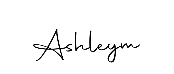 Create a beautiful signature design for name Ashleym. With this signature (Autography-DOLnW) fonts, you can make a handwritten signature for free. Ashleym signature style 10 images and pictures png
