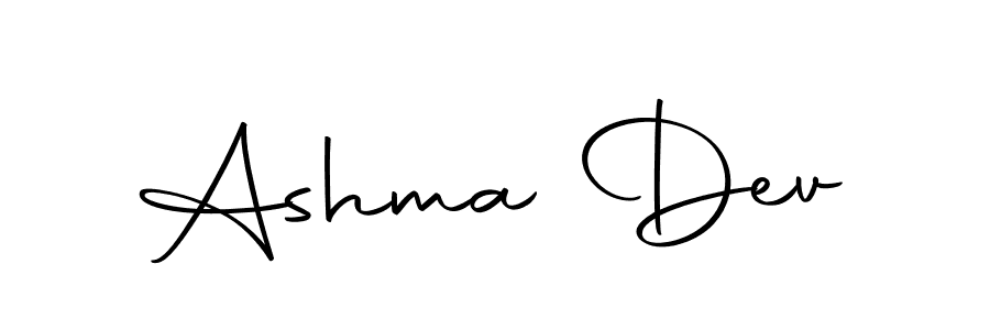 How to make Ashma Dev name signature. Use Autography-DOLnW style for creating short signs online. This is the latest handwritten sign. Ashma Dev signature style 10 images and pictures png