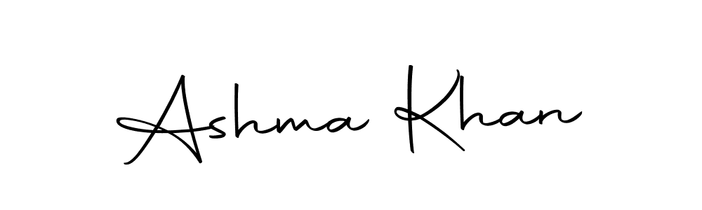 Design your own signature with our free online signature maker. With this signature software, you can create a handwritten (Autography-DOLnW) signature for name Ashma Khan. Ashma Khan signature style 10 images and pictures png
