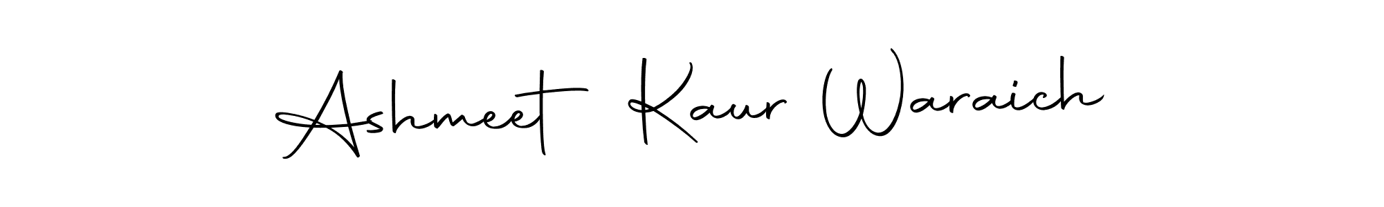 The best way (Autography-DOLnW) to make a short signature is to pick only two or three words in your name. The name Ashmeet Kaur Waraich include a total of six letters. For converting this name. Ashmeet Kaur Waraich signature style 10 images and pictures png