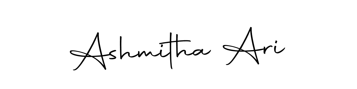 Design your own signature with our free online signature maker. With this signature software, you can create a handwritten (Autography-DOLnW) signature for name Ashmitha Ari. Ashmitha Ari signature style 10 images and pictures png