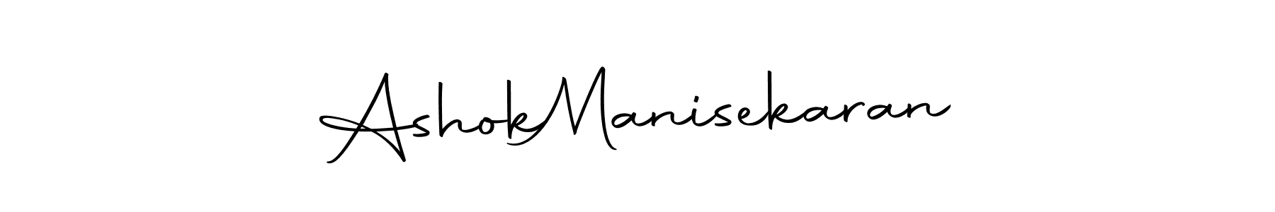 How to make Ashok  Manisekaran name signature. Use Autography-DOLnW style for creating short signs online. This is the latest handwritten sign. Ashok  Manisekaran signature style 10 images and pictures png