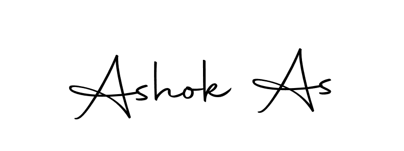 How to make Ashok As name signature. Use Autography-DOLnW style for creating short signs online. This is the latest handwritten sign. Ashok As signature style 10 images and pictures png