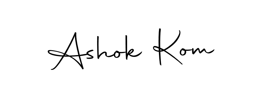Design your own signature with our free online signature maker. With this signature software, you can create a handwritten (Autography-DOLnW) signature for name Ashok Kom. Ashok Kom signature style 10 images and pictures png