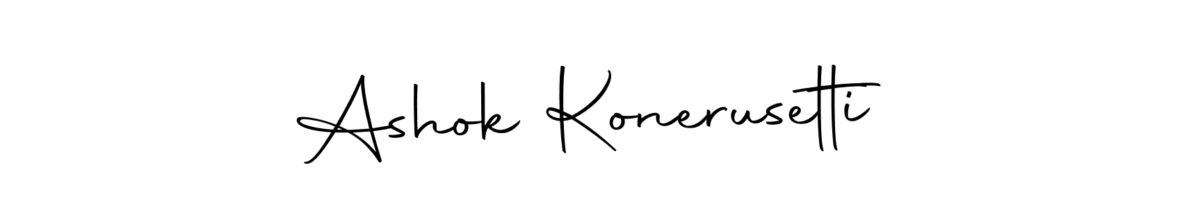 Create a beautiful signature design for name Ashok Konerusetti. With this signature (Autography-DOLnW) fonts, you can make a handwritten signature for free. Ashok Konerusetti signature style 10 images and pictures png