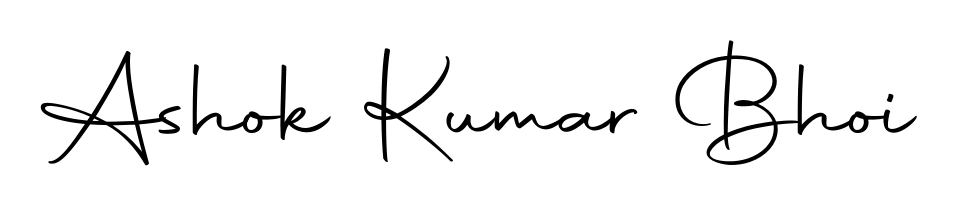 Discover how Ashok Kumar Bhoi looks in an executive cursive font (Autography-DOLnW). Perfect for legal documents, invoices, and certificates. Ashok Kumar Bhoi signature style 10 images and pictures png
