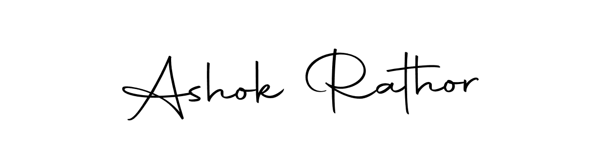 How to make Ashok Rathor name signature. Use Autography-DOLnW style for creating short signs online. This is the latest handwritten sign. Ashok Rathor signature style 10 images and pictures png